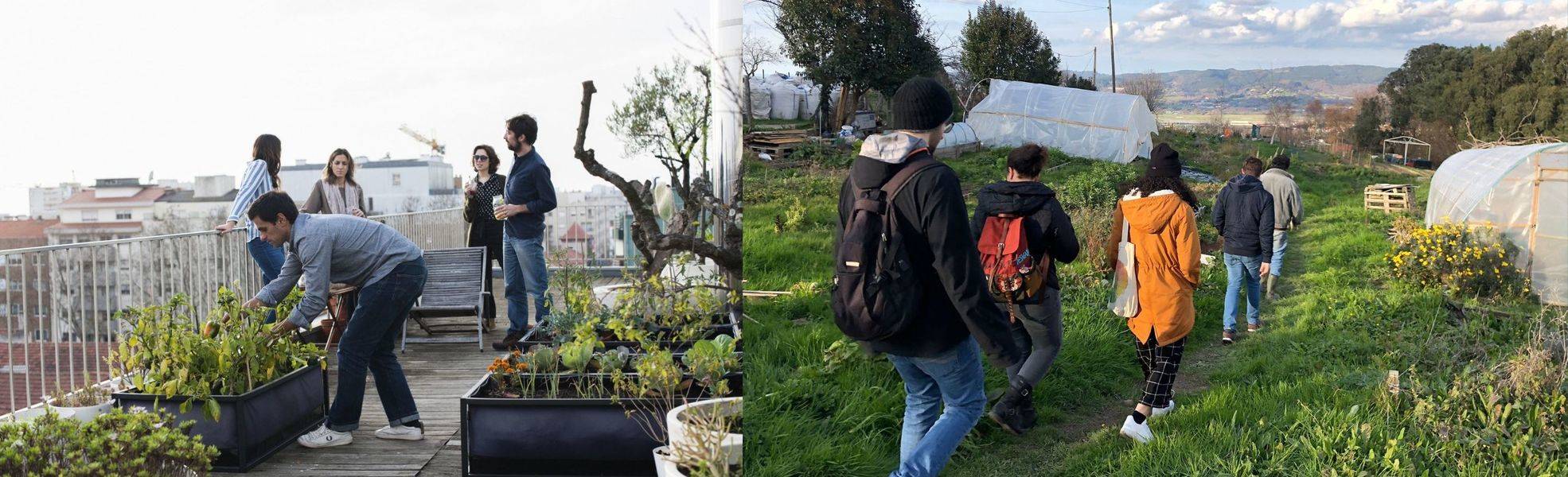 Volunteers im Permakultur-Garten-Projekt in Spanien